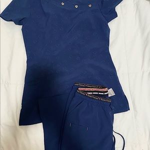 Heart and Soul Navy Blue Scrub set